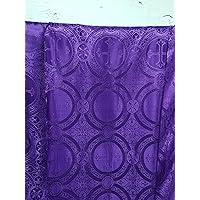 Ad Fabric, Liturgical Brocade,Church Gorgeous Cross Acetate Taffeta Brocade Fabric Cross Matte Brocade Purple/Purple 60