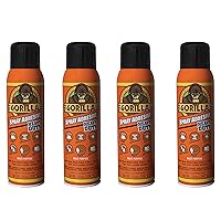 Gorilla Heavy Duty Spray Adhesive, Multipurpose and Repositionable, 14 Ounce, Clear, (Pack of 4)