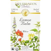 Organic Lemon Balm Tea Bags, 24 Count