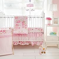 3 Piece Crib Bedding Set, Rosebud Lane