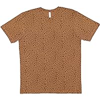 Mens Fine Jersey Short Sleeve Tee (6901), Brown Leopard, X-Large