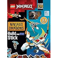 LEGO® NINJAGO® Build and Stick: NINJAGO Dragons: Activity Book with 250+ Stickers, Exclusive Models, and Awesome Activities to Inspire Imagination and Creativity!