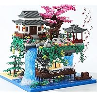 Cherry Blossom Tree Building Set with Gift Box, Original Music (Type :Symphony), Japanese Sakura/Bonsai House Lights Building Kit（3220 Pcs)