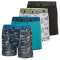 Body Glove Boys Boxer Briefs - Pack of 4, 5 or 6 - Comfortable and Durable Underwear