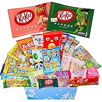 Sakura Box Japanese Snacks & Candy 40 Piece Dagashi Box + Nestle KitKat Koi Matcha 10 Pack & Strawberry 10 Pack