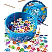 Jaques of London Toddler Toys | Premium Quality Magnetic Fishing Game |Toys for 2 Year Old Boy and Toys for 3 Year Old Boys | Fun and Educational Wooden Fishing Game for Kids