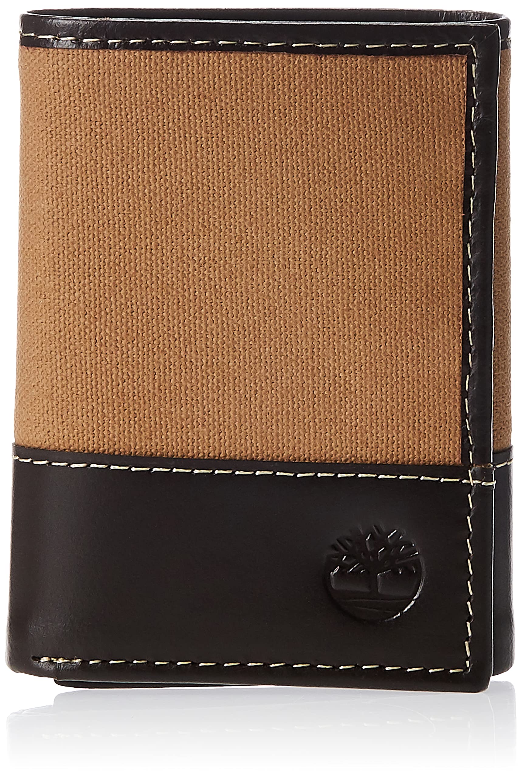 Timberland Men's Canvas & Leather Trifold Wallet