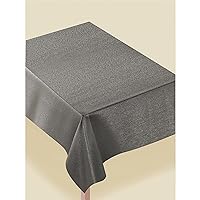 Amscan Metallic Tablecloth Party Supplies, Pewter