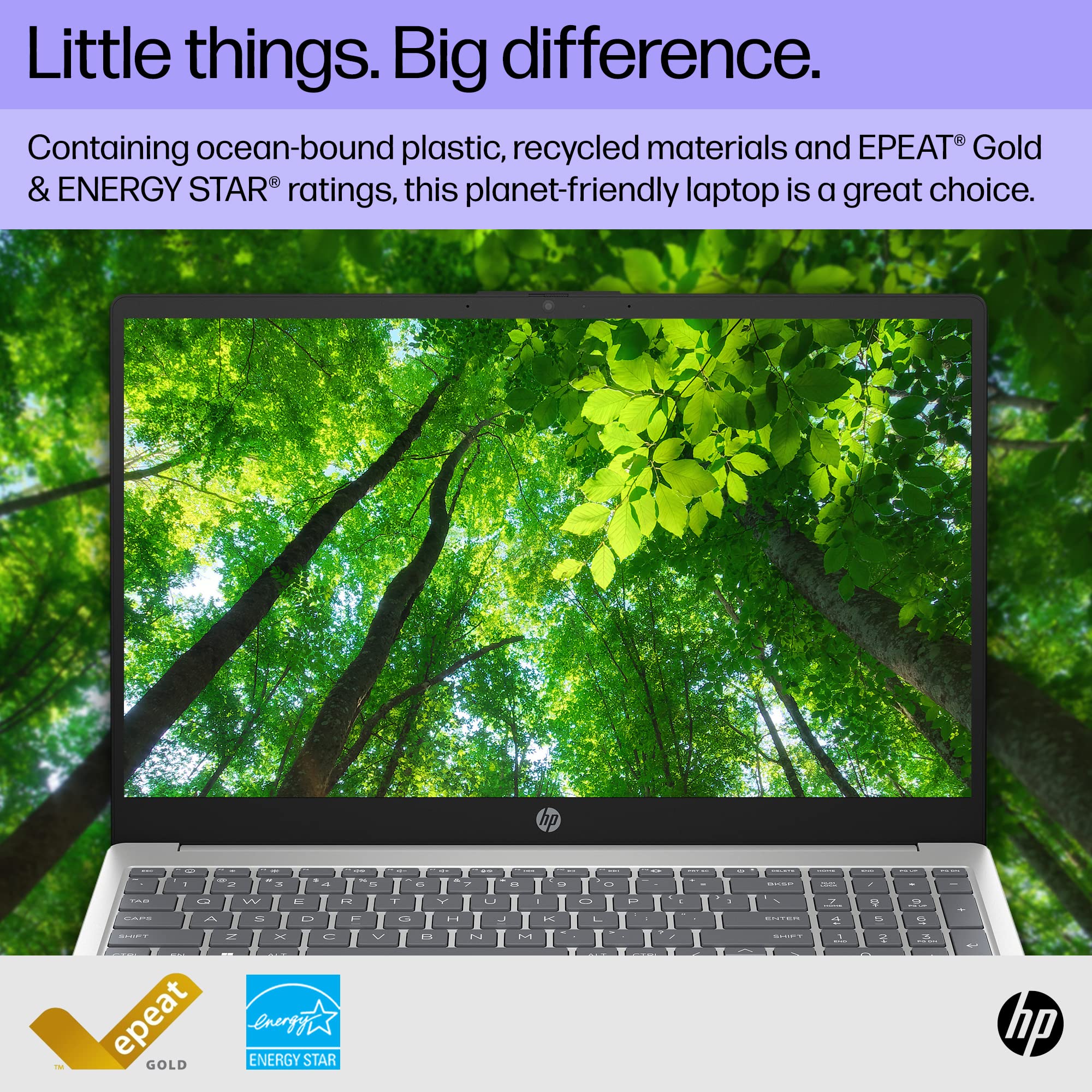 HP 15.6 inch Laptop PC, Processor: 13th Generation Intel® Core™ i7, Graphics: Intel® Iris® Xe Graphicsc, 16 GB DDR4-3200 MHz RAM, 512GB SSD (Silver, 15-fd0099nr)