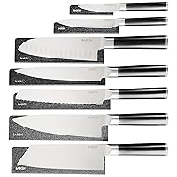 Babish High-Carbon 1.4116 German Steel 14 Piece Full Tang Forged Kitchen Knife Set W/Sheaths