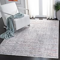 Valencia Collection Area Rug - 5' x 8', Grey & Blue, Boho Chic Distressed Design, Non-Shedding & Easy Care, Ideal for High Traffic Areas in Living Room, Bedroom (VAL406G)