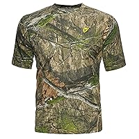 SCENTBLOCKER Scent Blocker Fused Cotton Lightweight Short-Sleeve Shirt, Camo Hunting Clothes