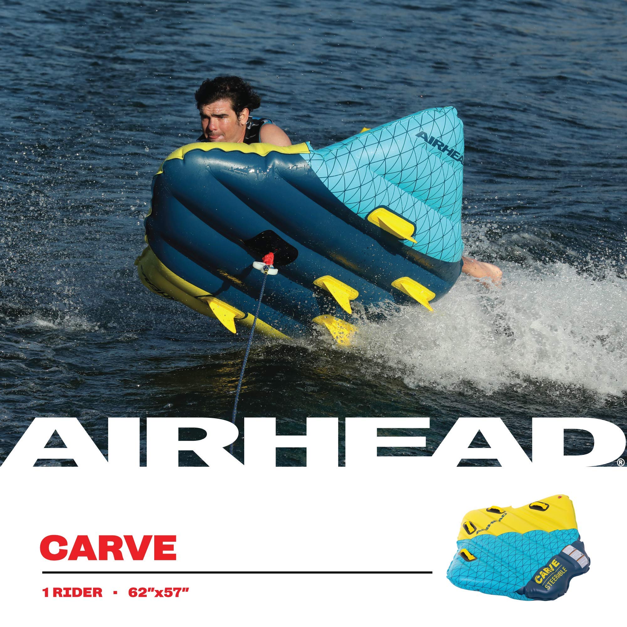 AIRHEAD Carve| 1 Rider Towable Tube for Boating