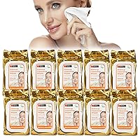 Original Derma Beauty 800 Makeup Cleansing Wipes Moisturizing Jojoba Oil Face Cleanser (10PK) Makeup Remover Wipes for Beauty & Personal Care