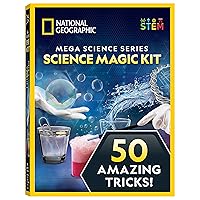 NATIONAL GEOGRAPHIC Science Magic Kit – Science Kit for Kids with 50 Unique Experiments and Magic Tricks, Chemistry Set and STEM Project, A Great Gift for Boys and Girls (Amazon Exclusive)