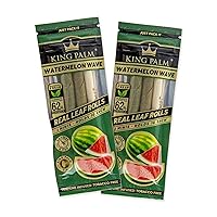 KING PALM Mini Size Cones - 2 Cones per Pack, 2 Packs - Organic Pre Rolled Cones - All Natural Pre Rolls - (Watermelon Wave)