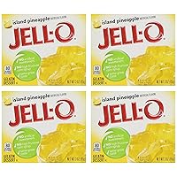 Jell-O Island Pineapple Gelatin Mix, 3 oz Boxes (Pack of 4)