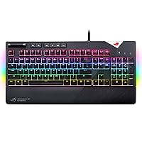 ASUS ROG Strix Flare (Cherry MX Brown) Aura Sync RGB Mechanical Gaming Keyboard with Switches, Customizable Badge, USB Pass Through and Media Controls