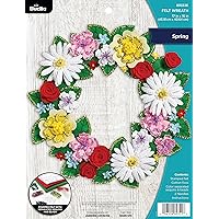 Bucilla, Spring, Felt Applique Wreath, 17