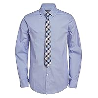 Van Heusen Boys Long Sleeve Collared Button-Down Dress Shirt And Tie Set