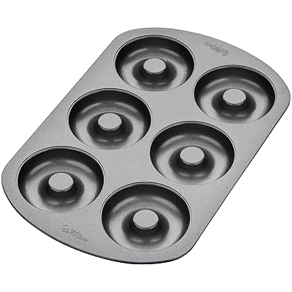 Wilton 6-Cavity Doughnut Baking Pan, Makes Individual Full-Sized 3 3/4