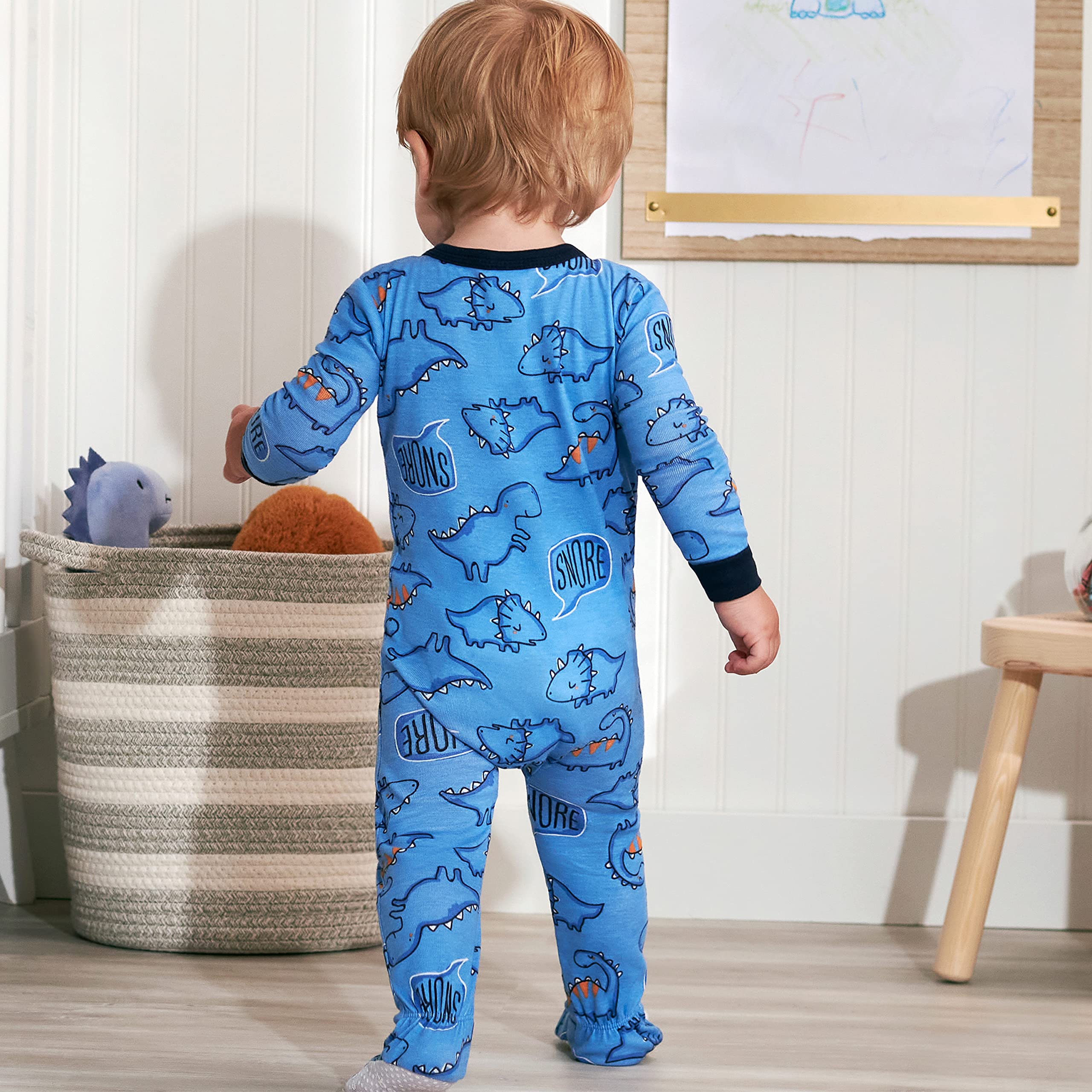 Gerber Baby Boys' 2-Pack Footed Pajamas