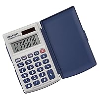 Sharp Electronics 8-Digit Twin Powered Calculator (EL-243S/EL-243SB), Standard Function, White