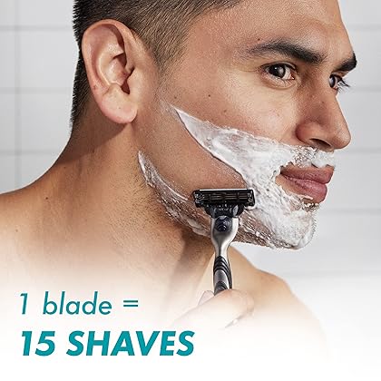 Gillette Mach3 Mens Razor Blade Refills, 15 Count, Mach 3 Razor Blades Refills, Hair Removal Device, Razor Blades for Men,Use with Shaving Cream, Mens Razors for Shaving, Travel Essentials, My Orders