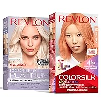 Bundle of Revlon Permanent Hair Color ColorSilk Digitones with Keratin, 94D Sunset Peach (Pack of 1) + Permanent Hair Color by Revlon, Color Effects Highlighting Kit, 60 Platinum, 8 Oz, (Pack of 1)