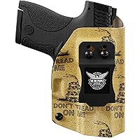 We The People Holsters - Gadsden Flag - Inside Waistband Concealed Carry - IWB Kydex Holster - Adjustable Ride/Cant/Retention