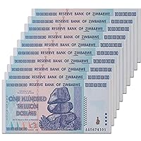 (10 pcs) Zimbabwe - 100 Trillion Dollars Collectible Banknote - Uncirculated (2008-AA)