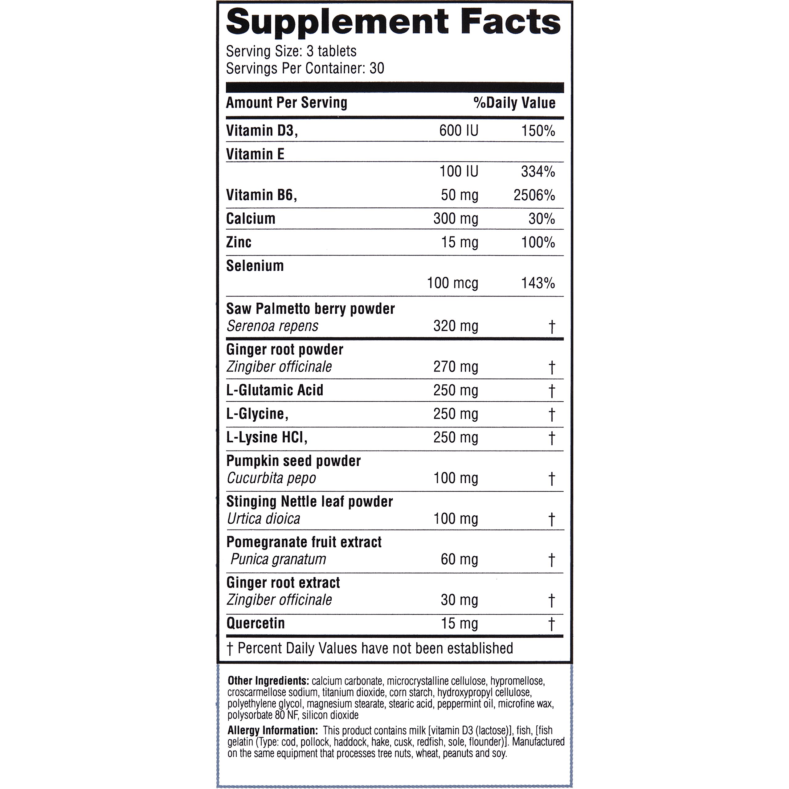 Real Health The Prostate Formula with Saw Palmetto Supplement For Men, 1 Month Supply, Supports Healthy Prostate Function, Better Bladder Emptying, Reduced Urinary Urges, 90 Tablets