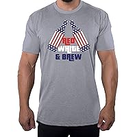 Red White and Brew, Men's Drinking T-Shirt, Funny Fourth of July Shirts