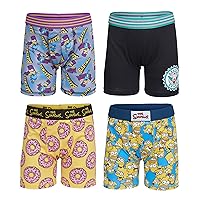 The Simpsons Boys' Athletic Boxer Brief with Homer, Marge, Bart and More, 4pk and 7 Pack Available in Sizes 6, 8, 10, 12