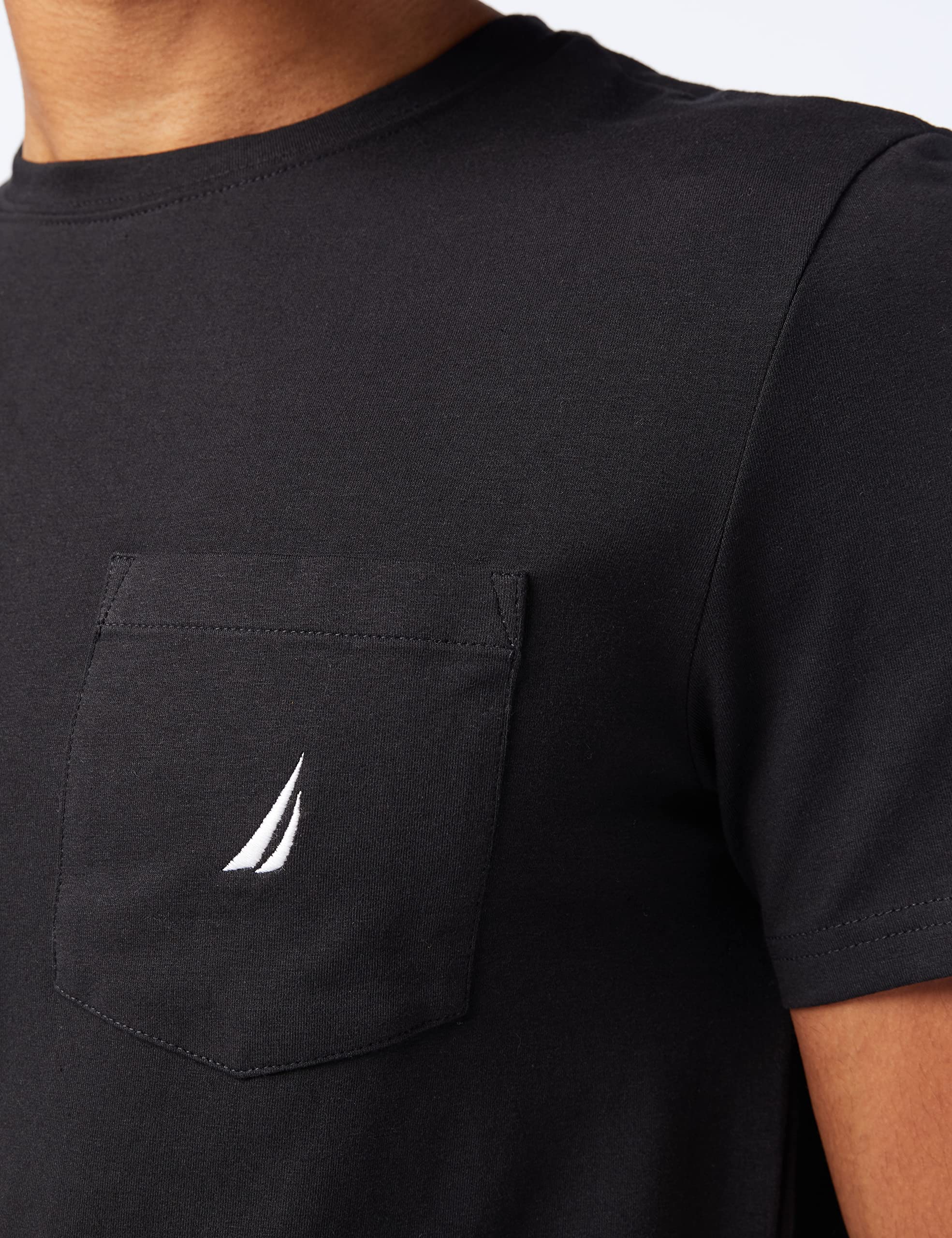 Nautica Men's Solid Crew Neck Short Sleeve Pocket T-Shirt