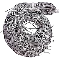 Embroiderymaterial Smooth Coiled French Metallic Wires for Tambour, Luneville & Goldwork Hand Embroidery, 0.5MM, 125yard (100Gram) in Dark Grey Color
