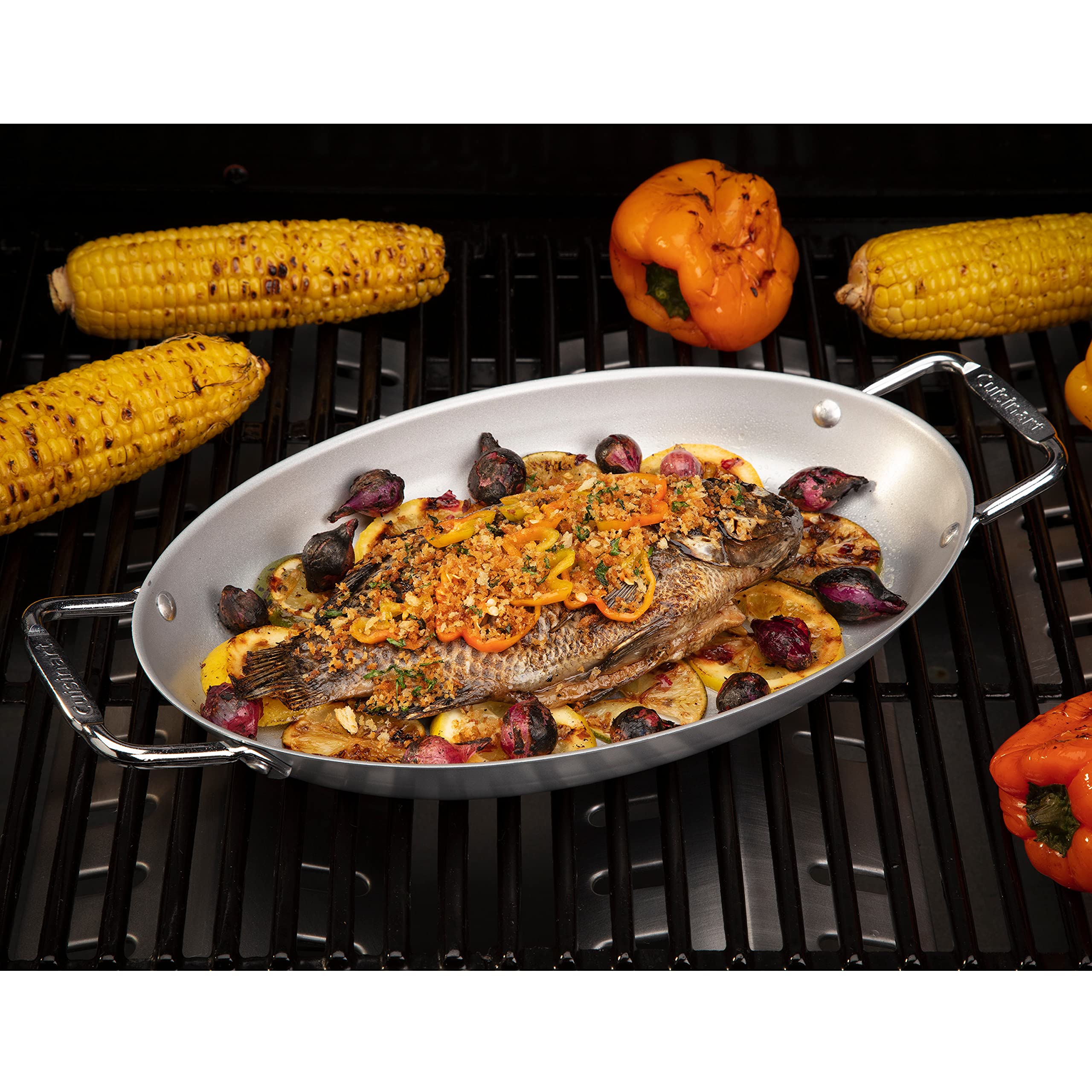 Cuisinart CNPO-700 Non-Stick, Oval Grilling Pan, 13