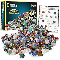 NATIONAL GEOGRAPHIC Premium Polished Stones - 15 Pounds of 3/4-Inch Tumbled Stones and Crystals Bulk, Arts and Crafts, Rock and Mineral Kit, Rocks for Kids, STEM Toys