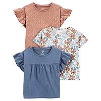 Simple Joys by Carter's Girls' Short-Sleeve Shirts and Tops, Pack of 3