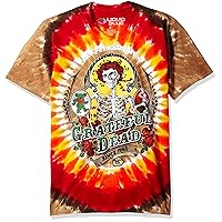 Liquid Blue Men's Grateful Dead Bay Area Beloved Tie Dye Short Sleeve T-Shirt