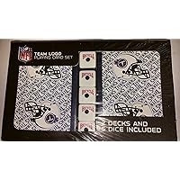 Nfl Team Logo Playing Card Set W/dice Tenneessee Titans