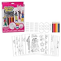 Just Play Barbie Shrinky Dinks Kit and Accessories, 15 Pre-Printed Shrinky Dinks Sheets, Pretend Play, Kids Toys for Ages 5 Up