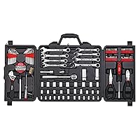 Tools 101 Piece Mechanic Tool Set for Roadside Emergencies. SAE and Metric for Mechanical Repairs for Boating, RV, Bikes, in Compact Carrying Case - Red - DT0006