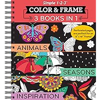 Color & Frame - 3 Books in 1 - Animals, Seasons, Inspiration (Adult Coloring Book) Color & Frame - 3 Books in 1 - Animals, Seasons, Inspiration (Adult Coloring Book) Spiral-bound