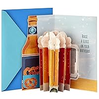 Hallmark Paper Wonder Displayable Pop Up Birthday Card (Beer)