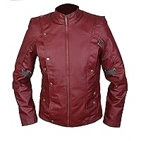 F&H Kid's Maroon Superhero Vol 2 Galaxy Genuine Leather Jacket