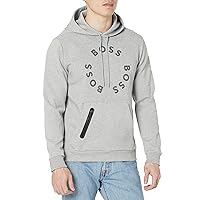 BOSS Men's Tonal Circle Logo Hooded Sweatshirt