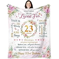 23rd Birthday Gifts for Women, 23rd Birthday Decorations Blanket, 23 Year Old Birthday Gifts for Her, Gifts for 23 Year Old Female, Best 23rd Birthday Gift Ideas Throw Blanket 60