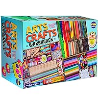 DEVELOPE BY PLAY 3 Layers Jumbo Arts and Crafts Supplies Warehouse, Big Chest Box 17.91Wx12.4L Includes 1600+ Giant Craft Materials Kit for Kids 6-12 Creative Toys Birthday Gift for Girls and Boys