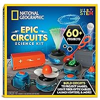 National Geographic Circuit Maker Kit - Electronics Kit for Kids with 60 Electrical Circuit Projects, Electric Circuit STEM Toy, Electronic Projects, Electrical Circuit Kit for Kids, Electricity Kit